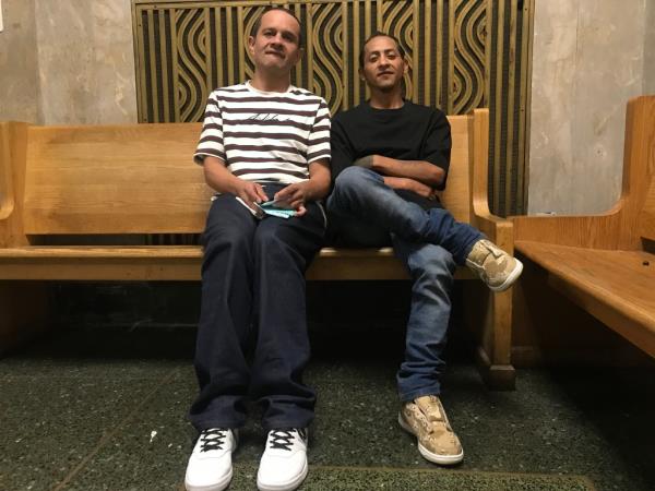 Migrants at Manhattan crminal court