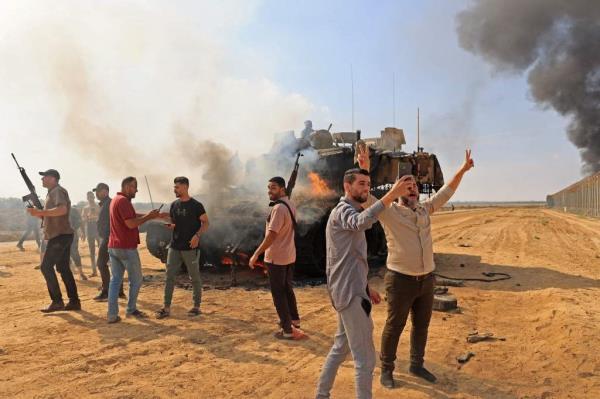 Video showed Hamas gunmen pouring into southern Israel and carloads of Israeli citizens slaughtered in their vehicles.