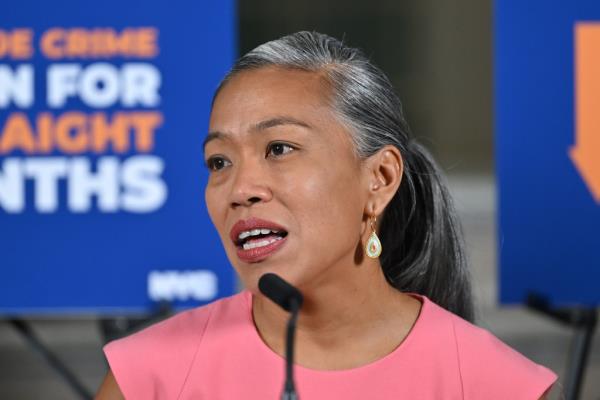 First Deputy Mayor Maria Torres-Springer at a news conference.